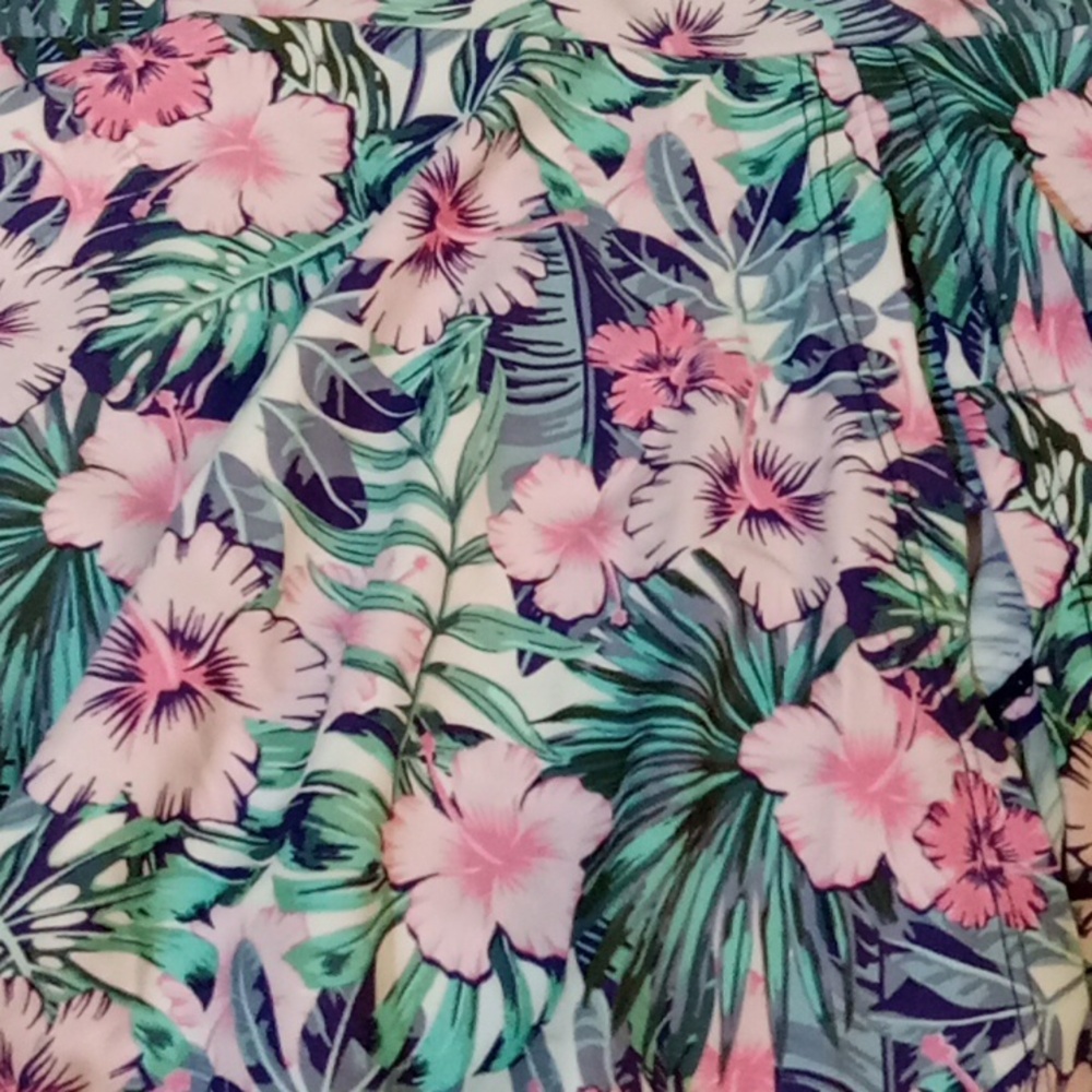 Shore Shapes Swimwear Floral Print One Piece Skirted Swimsuit, Sz 12 - Picture 8 of 8